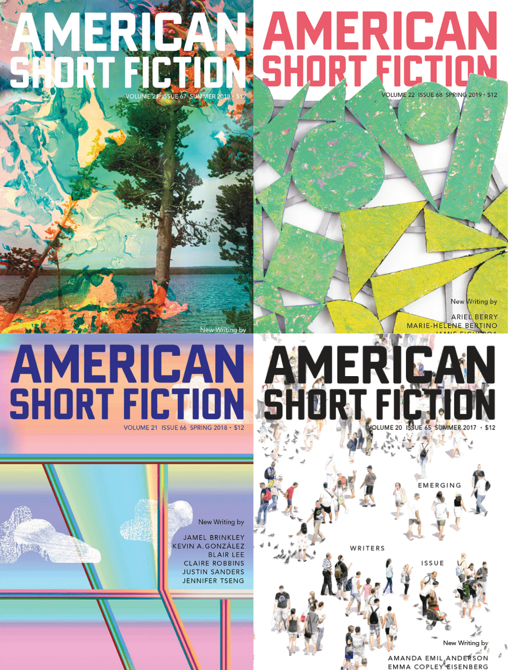 Collage of literary magazine covers