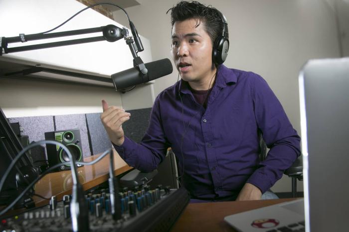 Lam in his recording studio, photo by Duke Photography/Megan Mendenhall