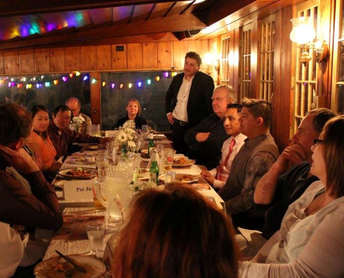 Lands We Share project director James Levy facilitates a community dinner and conversation with Wisconsin residents